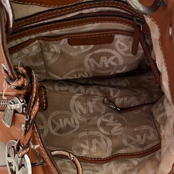 Michael Kors Brown Leather Shoulder Bag - Picture 9 of 16